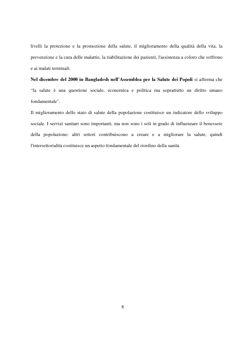 Anteprima della tesi: La Pianificazione Sanitaria in Emilia Romagna: I Piani per la salute e la priorità della sicurezza stradale, Pagina 5