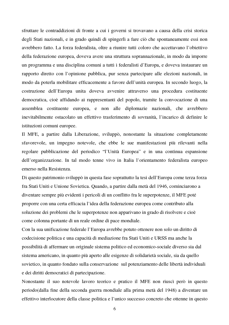 Anteprima della tesi: Il congresso del Popolo Europeo sulle pagine di Europa Federata, Pagina 6