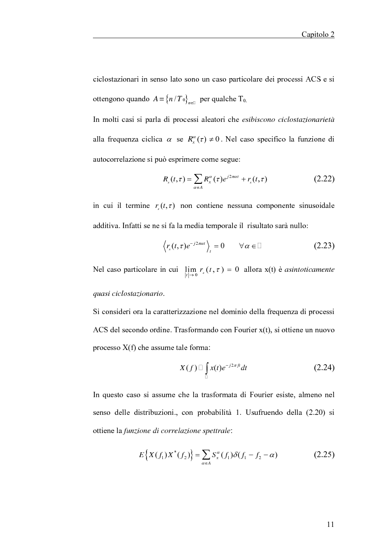 Anteprima della tesi: Filtraggio lineare di segnali ciclostazionari, Pagina 11
