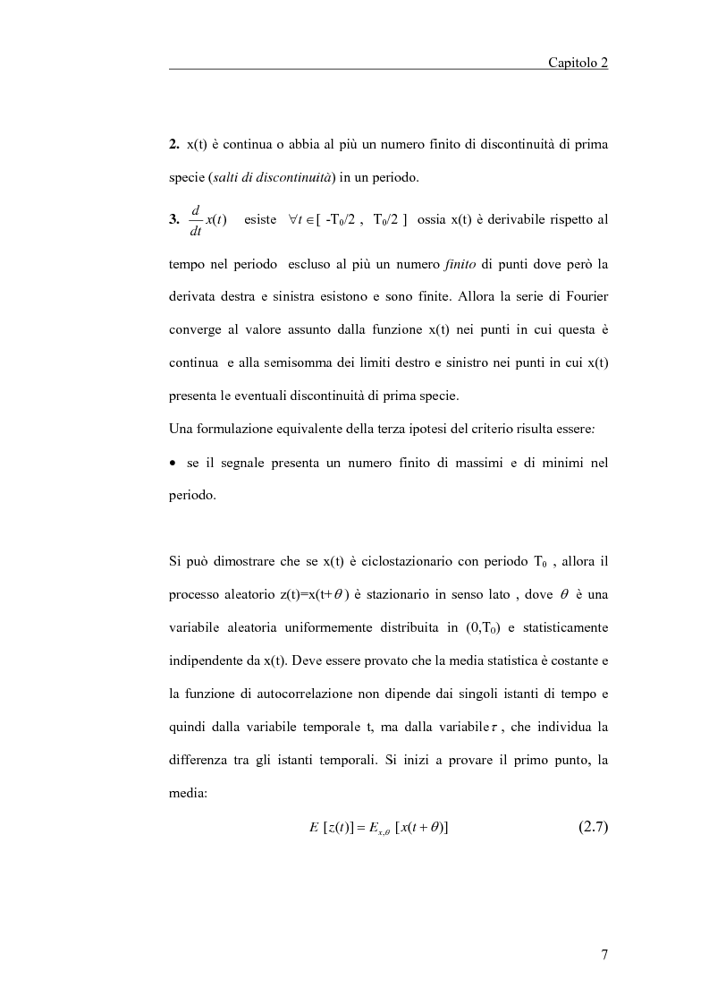 Anteprima della tesi: Filtraggio lineare di segnali ciclostazionari, Pagina 7