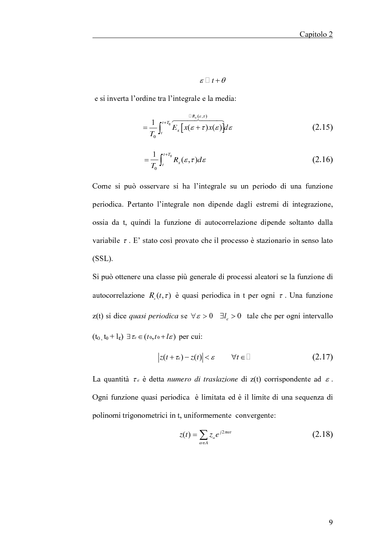 Anteprima della tesi: Filtraggio lineare di segnali ciclostazionari, Pagina 9