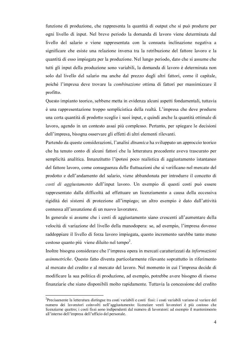 Anteprima della tesi: Vincoli di liquidità, investimenti e domanda di lavoro, Pagina 3