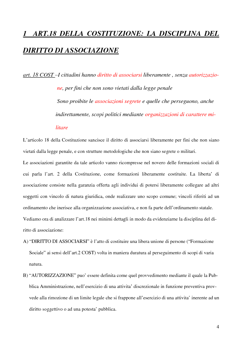 Anteprima della tesi: Associazioni segrete: lineamenti penali (Loggia P2 - Golpe Borghese - Gladio - Archivio Mitrokhin), Pagina 2