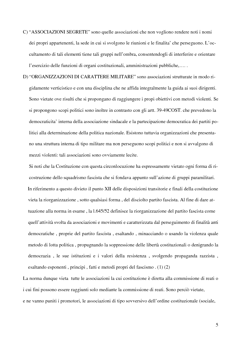 Anteprima della tesi: Associazioni segrete: lineamenti penali (Loggia P2 - Golpe Borghese - Gladio - Archivio Mitrokhin), Pagina 3
