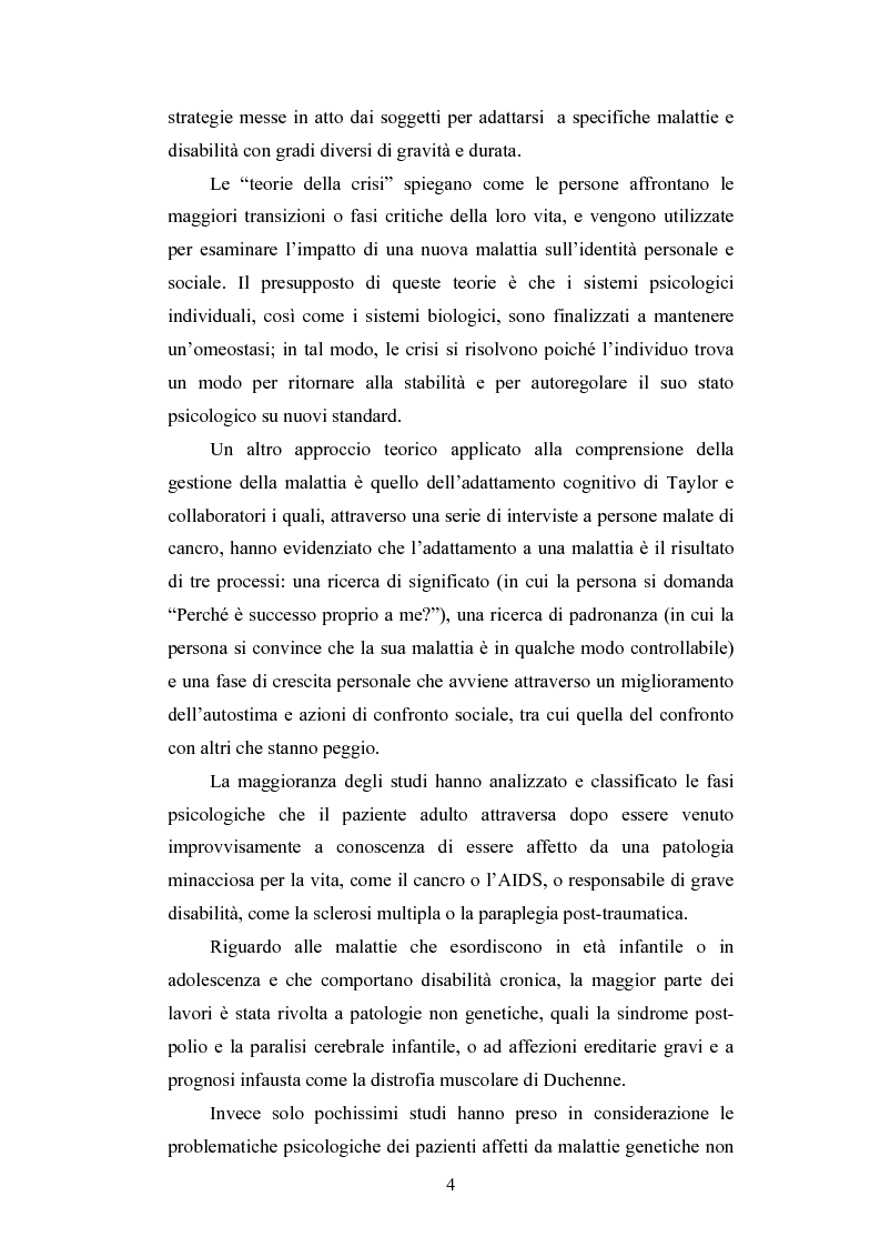 Anteprima della tesi: Lo stress nelle persone disabili affette da neuropatia genetica progressiva: il caso della Charcot-Marie-Tooth, Pagina 2