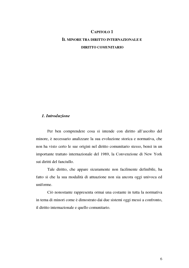 Anteprima della tesi: Il diritto all'ascolto del minore in Unione Europea, Pagina 4