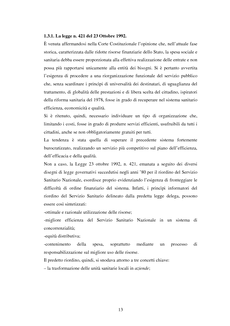 Anteprima della tesi: La politica sanitaria in Italia: tre modelli regionali a confronto, Pagina 10
