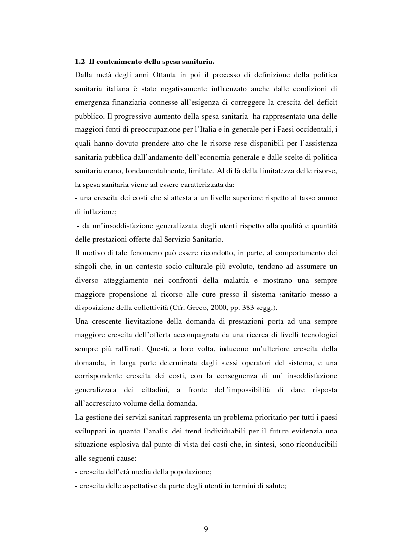 Anteprima della tesi: La politica sanitaria in Italia: tre modelli regionali a confronto, Pagina 6