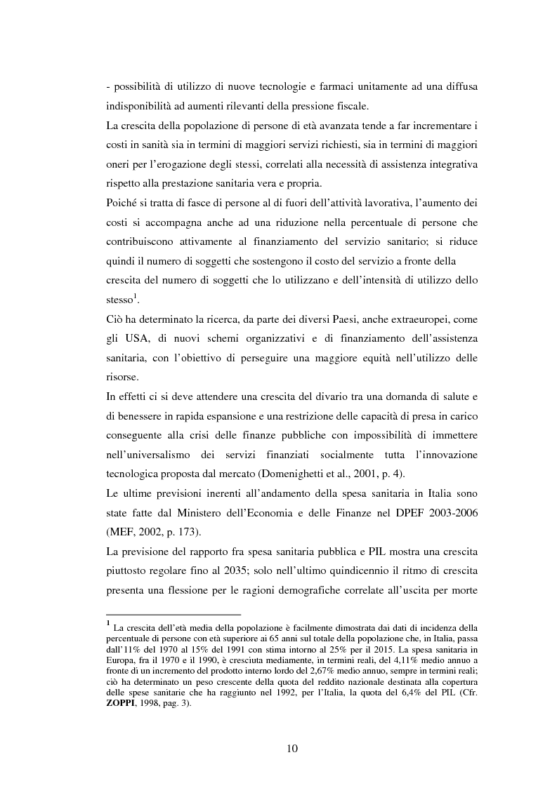 Anteprima della tesi: La politica sanitaria in Italia: tre modelli regionali a confronto, Pagina 7
