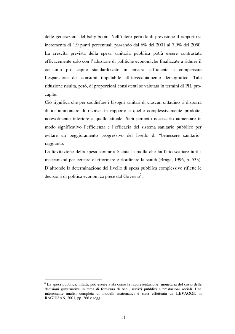 Anteprima della tesi: La politica sanitaria in Italia: tre modelli regionali a confronto, Pagina 8