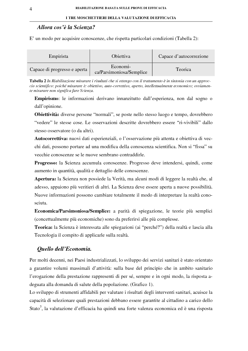 Anteprima della tesi: La riabilitazione basata sulle prove di efficacia, Pagina 4