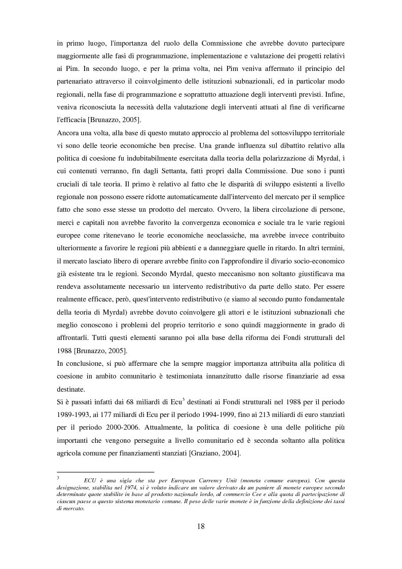Anteprima della tesi: Il partenariato nel Fondo sociale europeo: i casi di Veneto ed Emilia-Romagna, Pagina 15