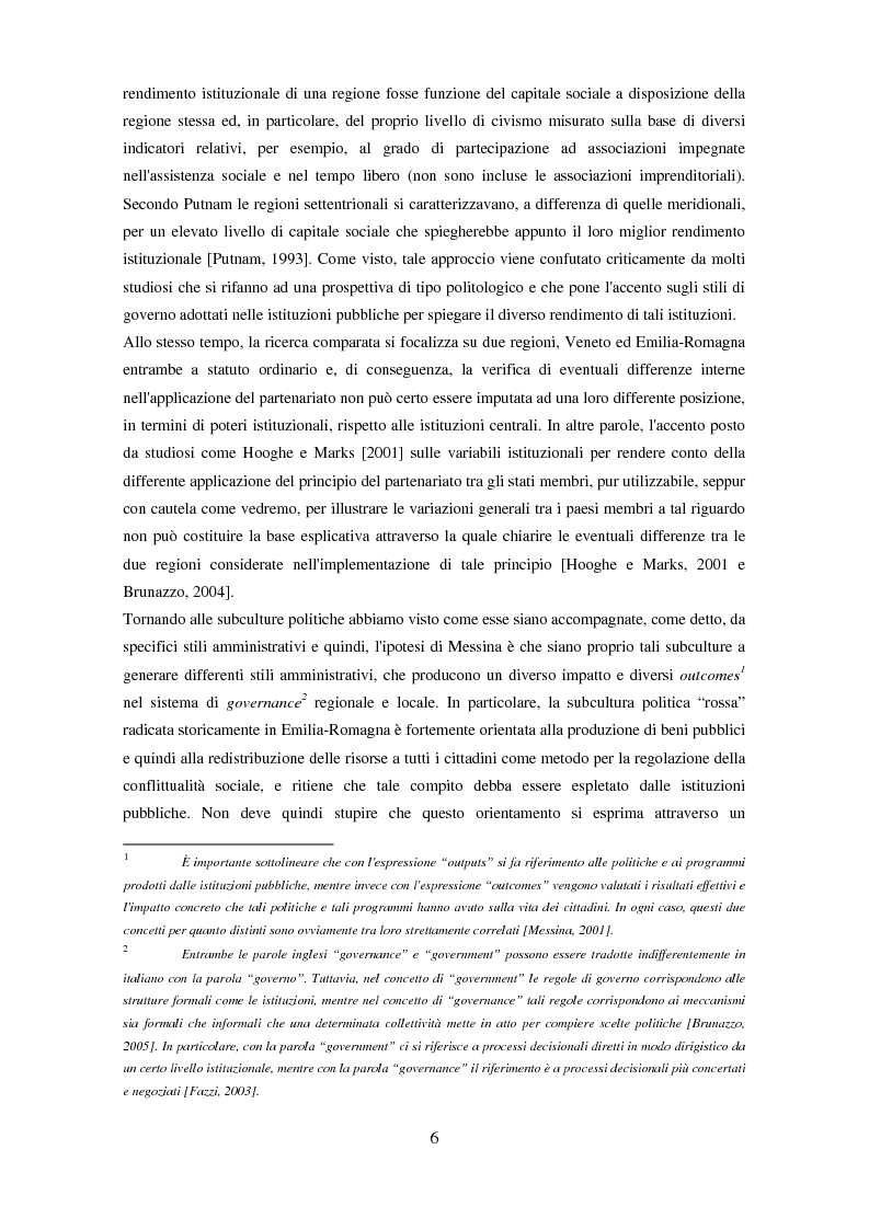 Anteprima della tesi: Il partenariato nel Fondo sociale europeo: i casi di Veneto ed Emilia-Romagna, Pagina 3
