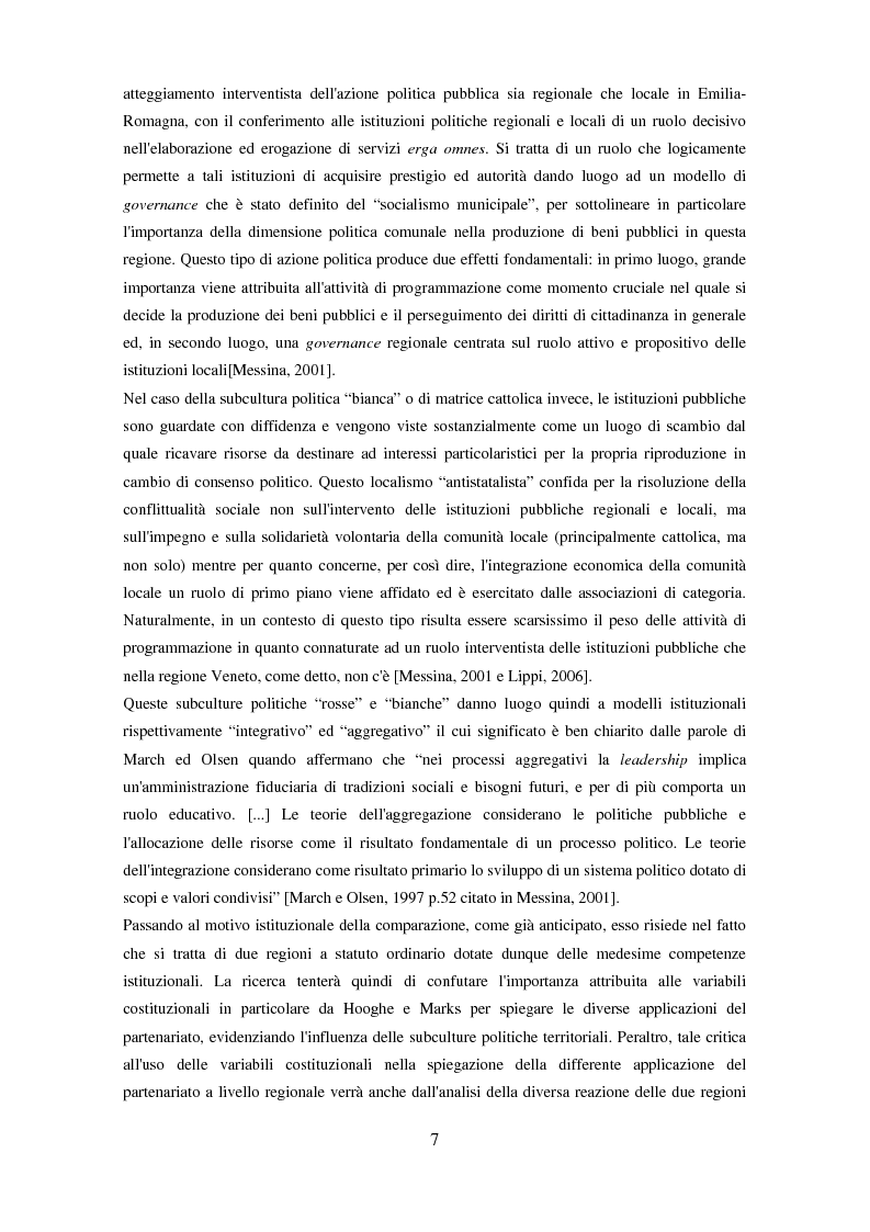 Anteprima della tesi: Il partenariato nel Fondo sociale europeo: i casi di Veneto ed Emilia-Romagna, Pagina 4
