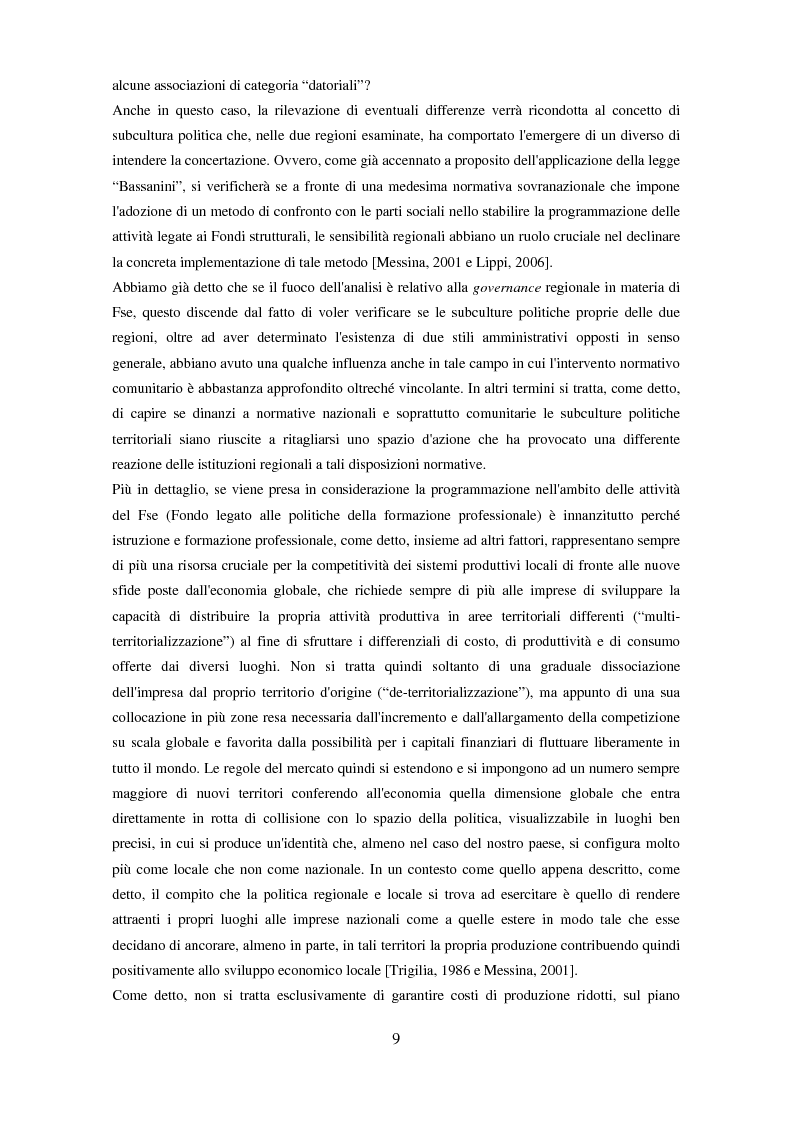 Anteprima della tesi: Il partenariato nel Fondo sociale europeo: i casi di Veneto ed Emilia-Romagna, Pagina 6