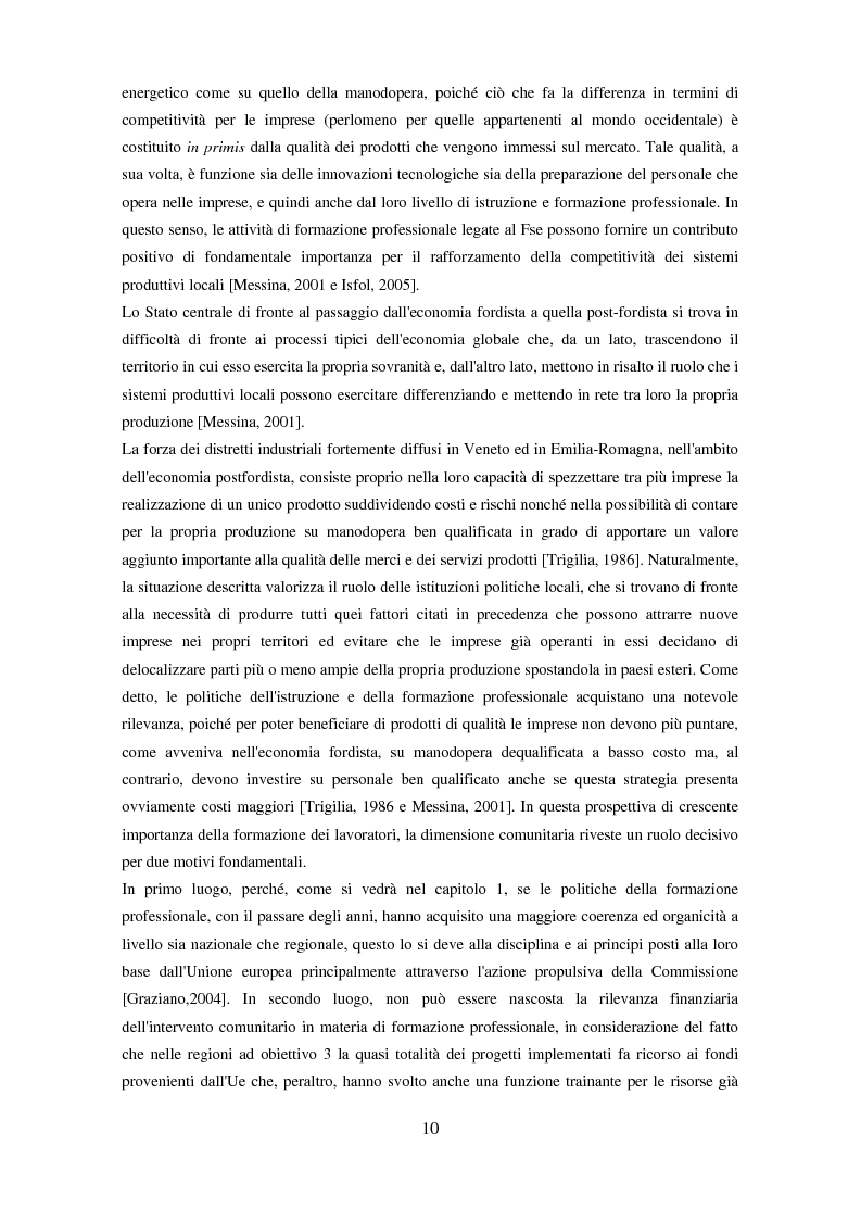Anteprima della tesi: Il partenariato nel Fondo sociale europeo: i casi di Veneto ed Emilia-Romagna, Pagina 7
