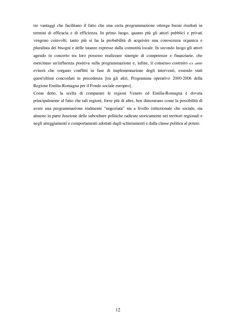 Anteprima della tesi: Il partenariato nel Fondo sociale europeo: i casi di Veneto ed Emilia-Romagna, Pagina 9