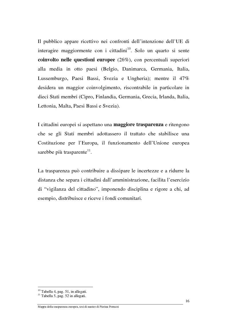 Anteprima della tesi: Mappa della trasparenza europea. Analisi, comparazione di casi e proposte, Pagina 14