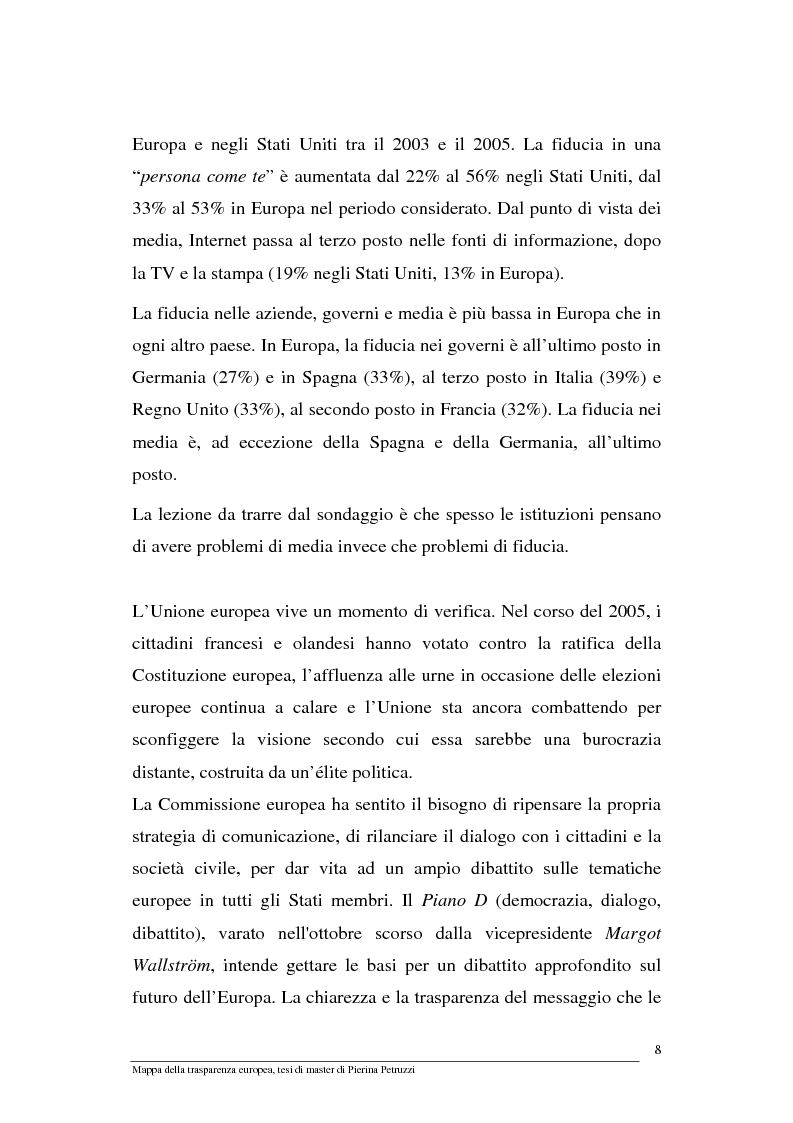 Anteprima della tesi: Mappa della trasparenza europea. Analisi, comparazione di casi e proposte, Pagina 6