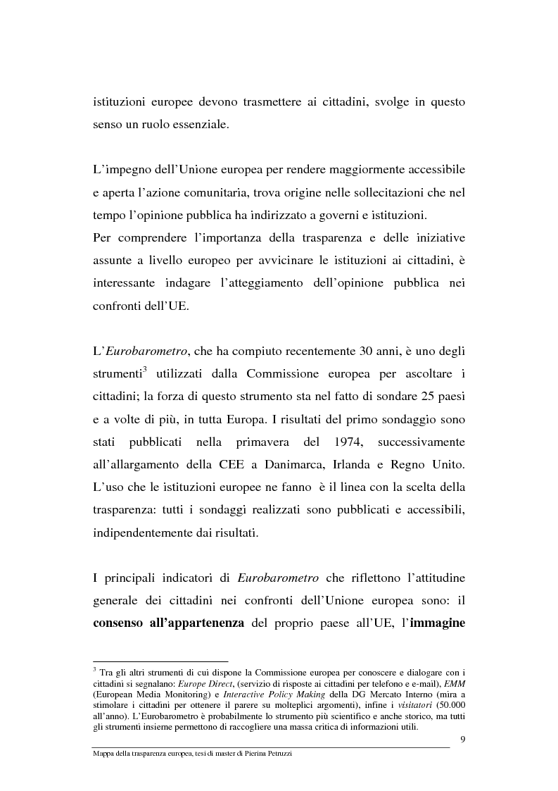 Anteprima della tesi: Mappa della trasparenza europea. Analisi, comparazione di casi e proposte, Pagina 7