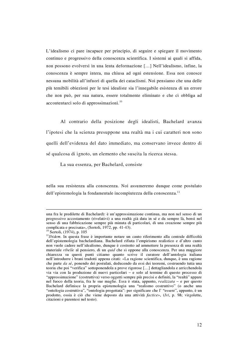 Anteprima della tesi: La conoscenza approssimata e l'ostacolo epistemologico nel primo Bachelard, Pagina 11