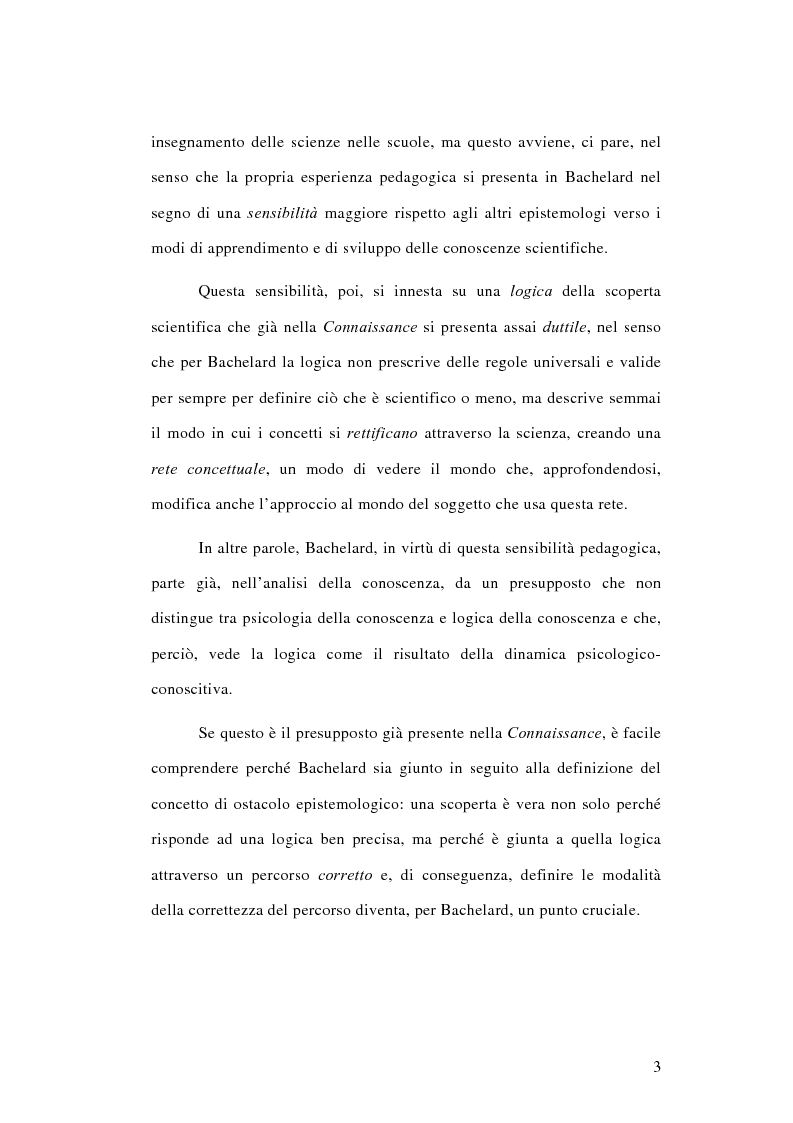 Anteprima della tesi: La conoscenza approssimata e l'ostacolo epistemologico nel primo Bachelard, Pagina 2