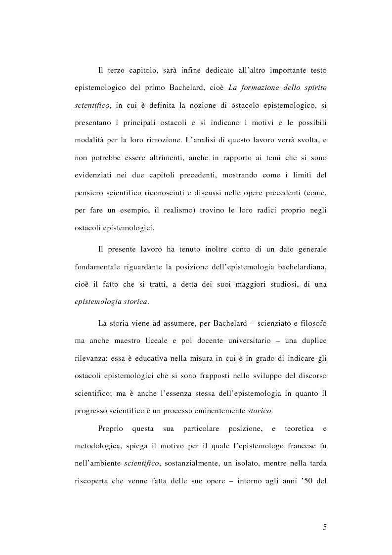 Anteprima della tesi: La conoscenza approssimata e l'ostacolo epistemologico nel primo Bachelard, Pagina 4