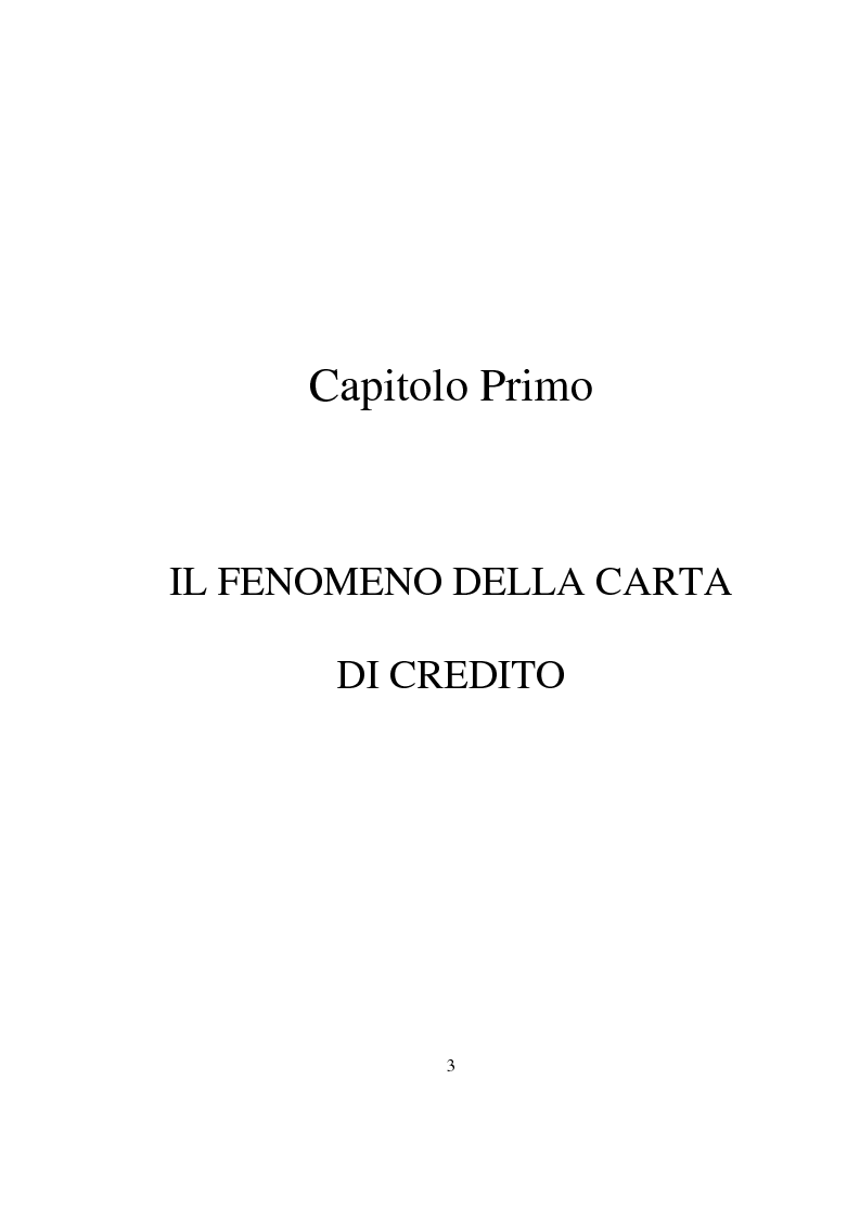 Anteprima della tesi: La carta di credito tra presente e futuro, Pagina 3