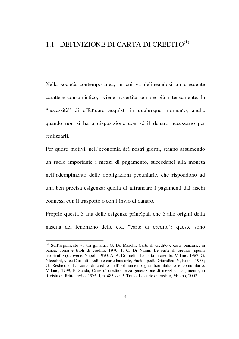 Anteprima della tesi: La carta di credito tra presente e futuro, Pagina 4