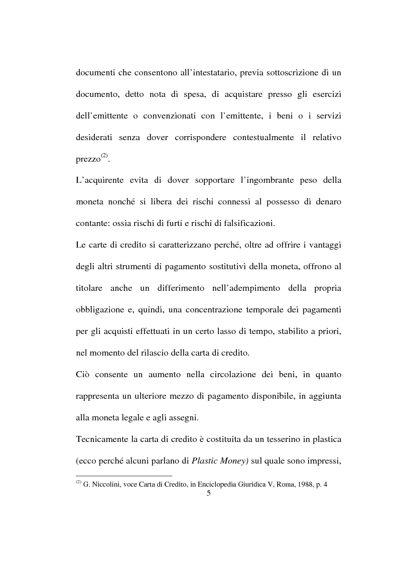 Anteprima della tesi: La carta di credito tra presente e futuro, Pagina 5