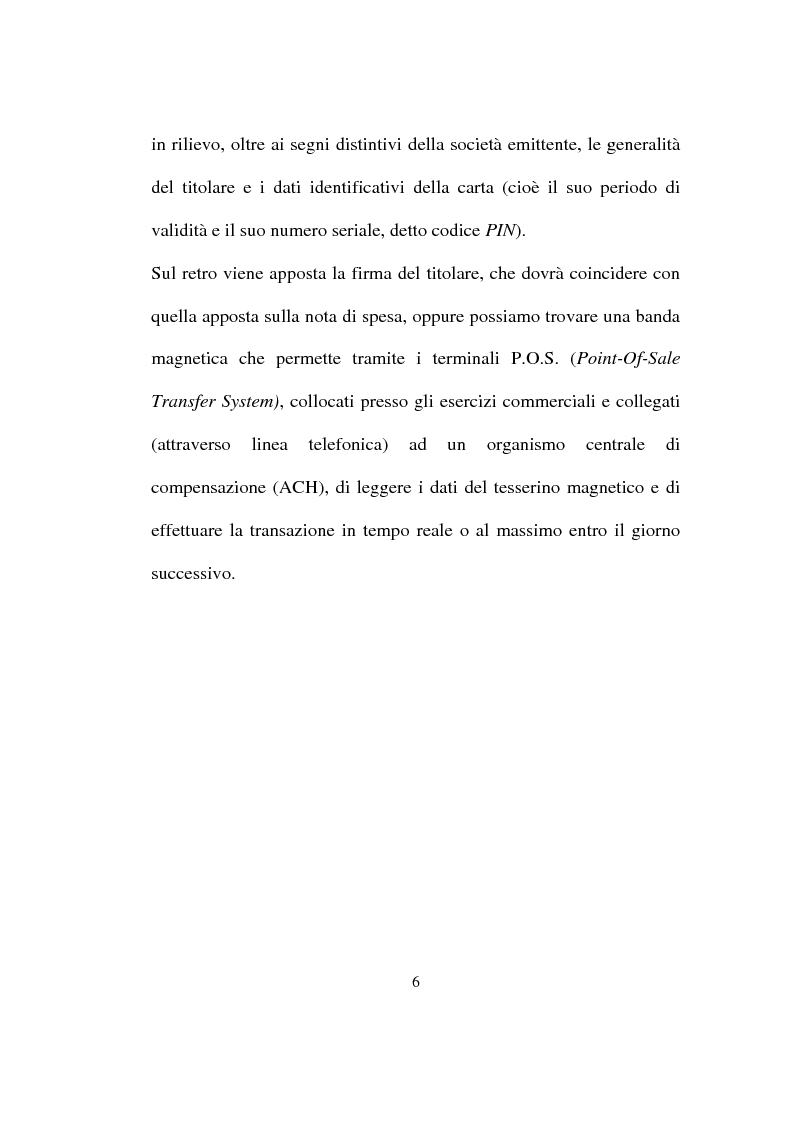 Anteprima della tesi: La carta di credito tra presente e futuro, Pagina 6