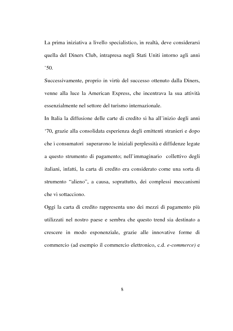 Anteprima della tesi: La carta di credito tra presente e futuro, Pagina 8
