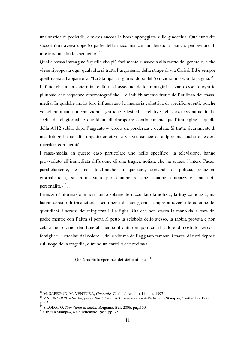 Anteprima della tesi: Mass media e memoria: gli attentati Dalla Chiesa, Falcone e Borsellino, Pagina 11