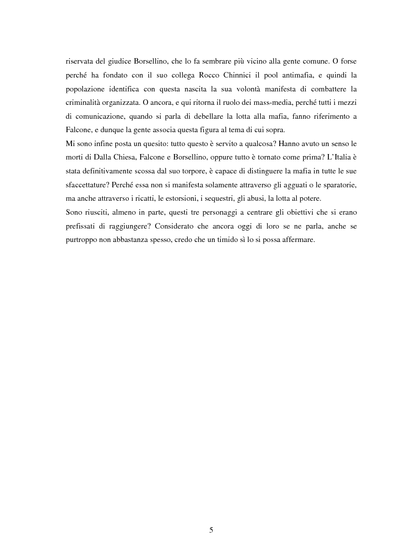 Anteprima della tesi: Mass media e memoria: gli attentati Dalla Chiesa, Falcone e Borsellino, Pagina 5