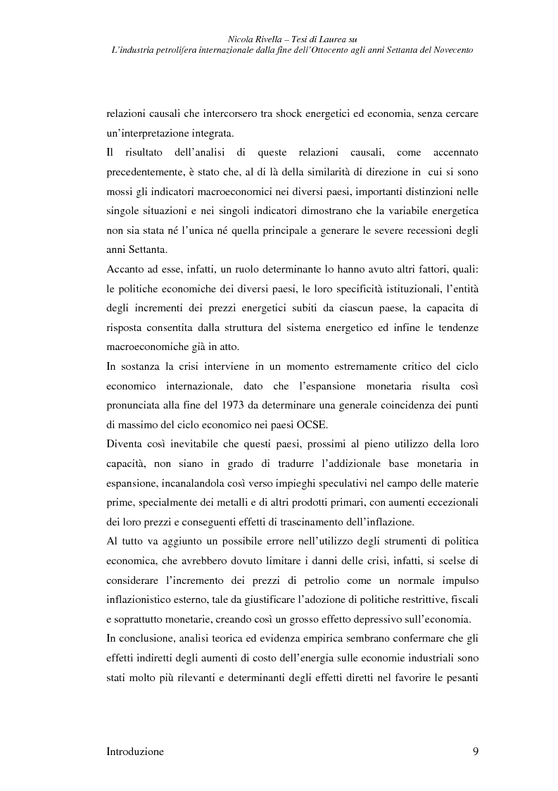 Anteprima della tesi: L'industria petrolifera internazionale dalla fine dell'800 agli anni Settanta del 900 - Imprese, mercati, shock, Pagina 6
