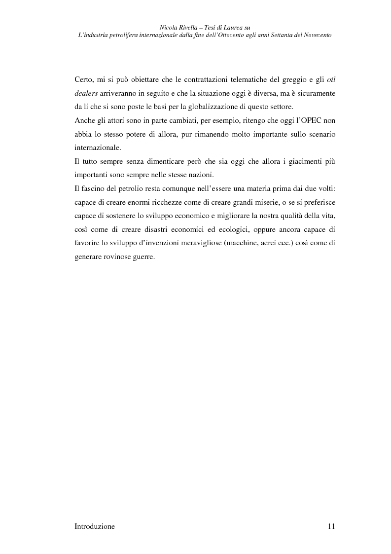 Anteprima della tesi: L'industria petrolifera internazionale dalla fine dell'800 agli anni Settanta del 900 - Imprese, mercati, shock, Pagina 8