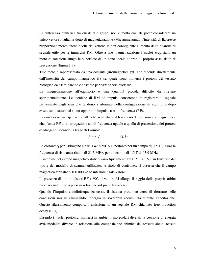 Anteprima della tesi: Un nuovo approccio di utilizzo della trasformata wavelet ridondante per l'analisi dei dati fMRI, Pagina 7