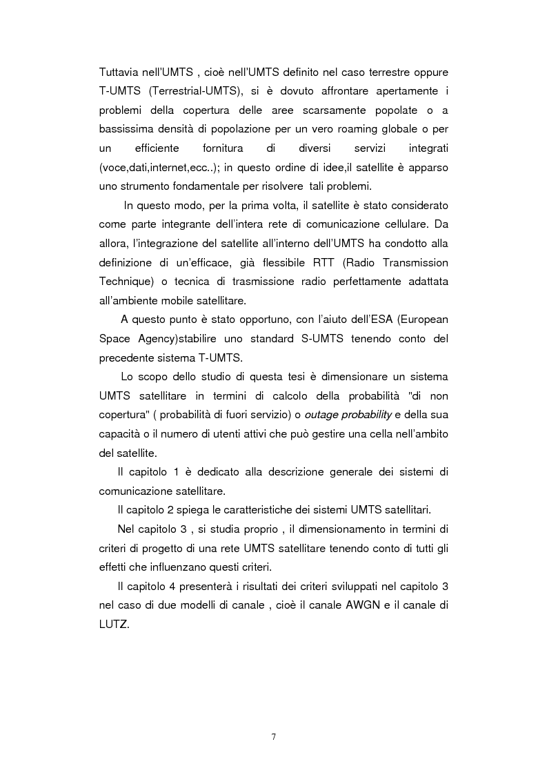 Anteprima della tesi: Dimensionamento dei Sistemi UMTS Satellitari, Pagina 2