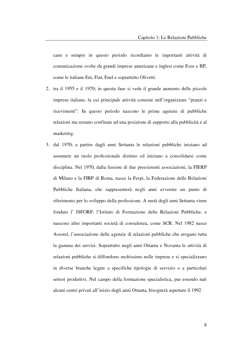 Anteprima della tesi: I metodi delle relazioni pubbliche e il ruolo della professione, Pagina 6