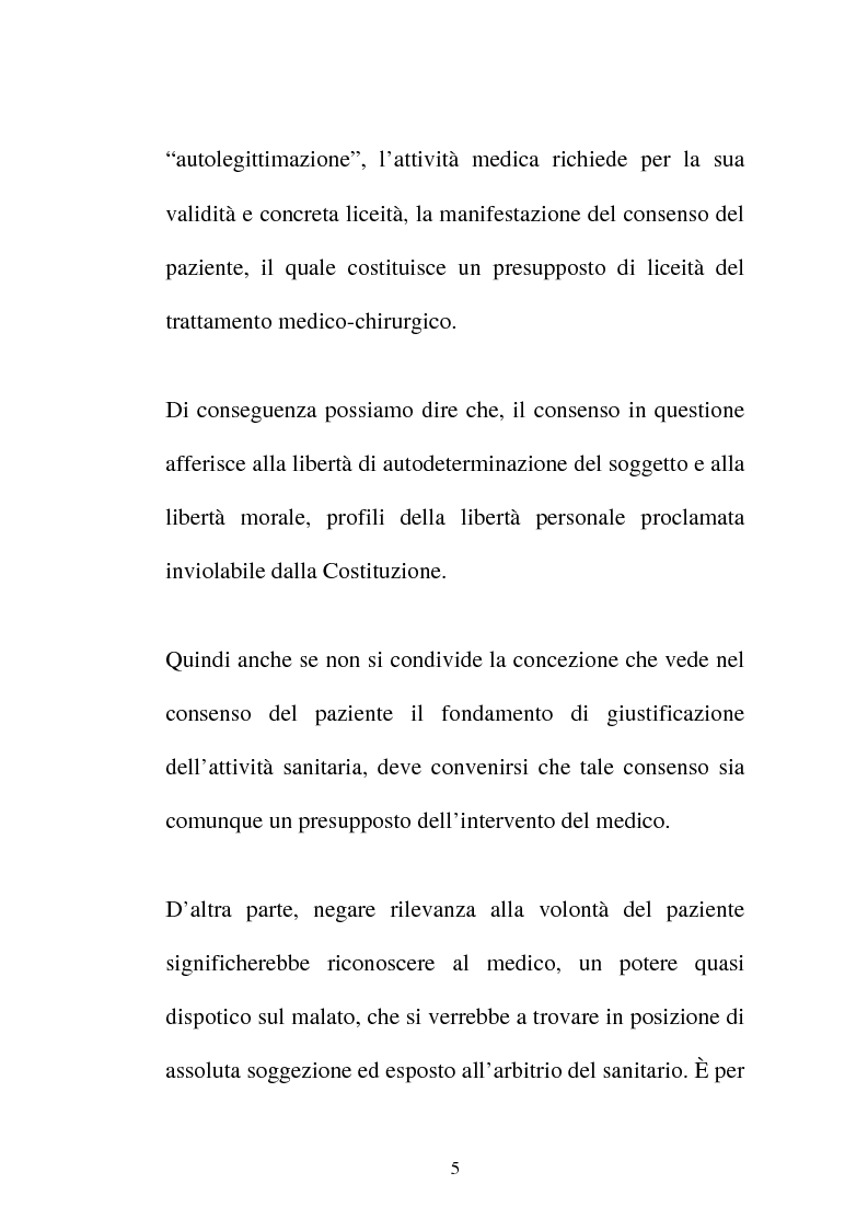 Anteprima della tesi: Disciplina giuridica del consenso informato, Pagina 2