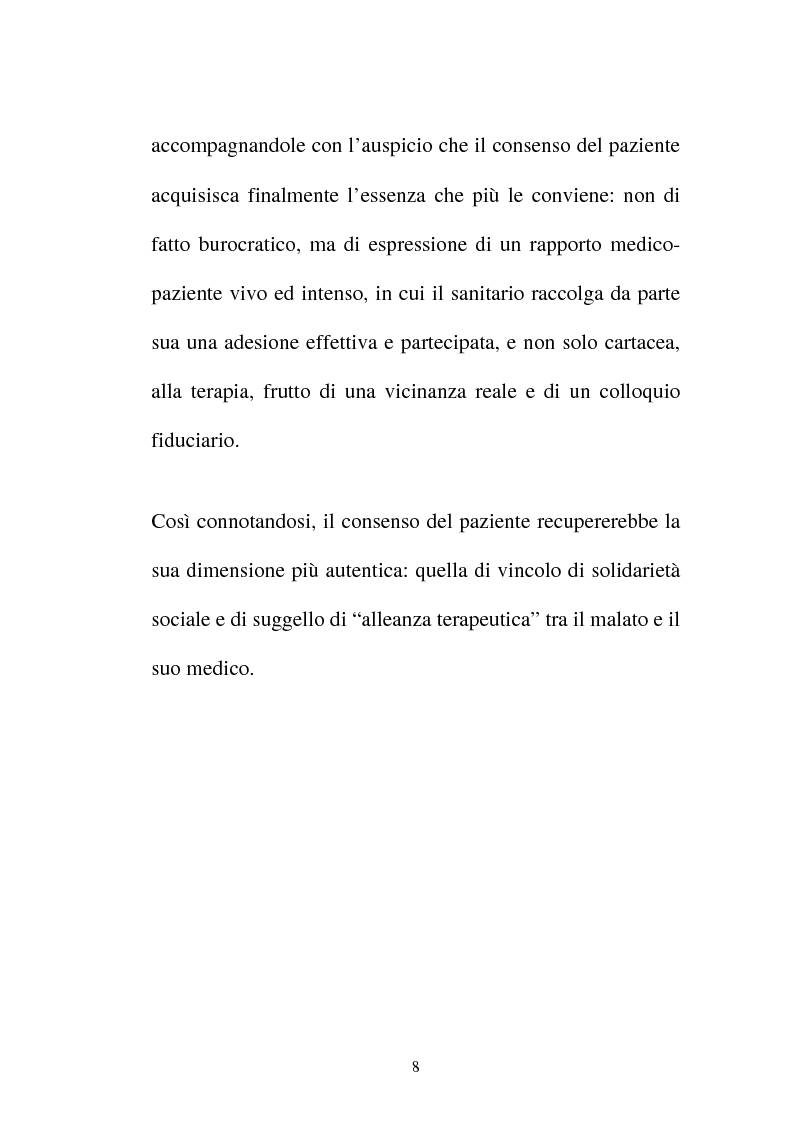 Anteprima della tesi: Disciplina giuridica del consenso informato, Pagina 5