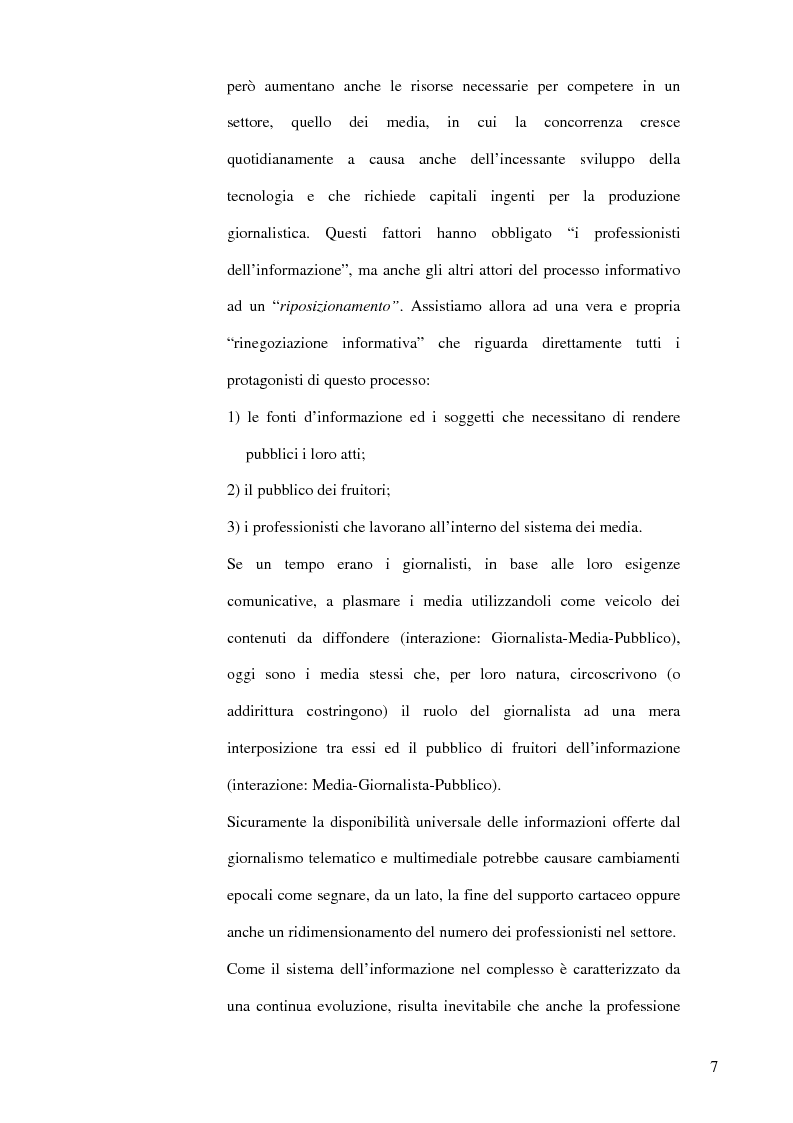 Anteprima della tesi: Nuovo mondo dell’informazione: nuove tecnologie e campo giornalistico, Pagina 4
