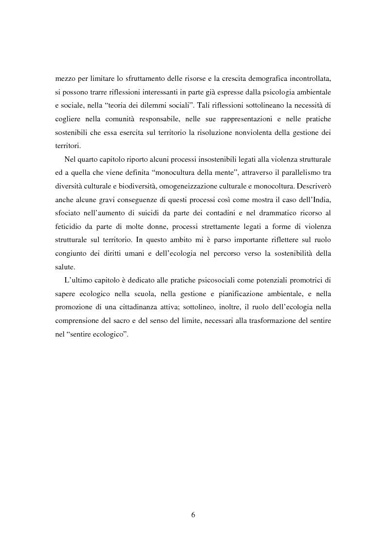 Anteprima della tesi: Il bene comune del territorio: sentire ecologico e cittadinanza nelle pratiche psicosociali, Pagina 3