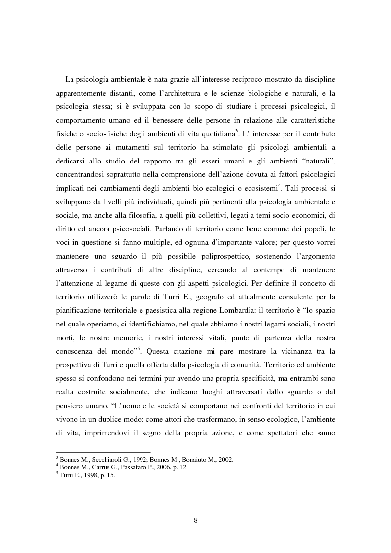 Anteprima della tesi: Il bene comune del territorio: sentire ecologico e cittadinanza nelle pratiche psicosociali, Pagina 5