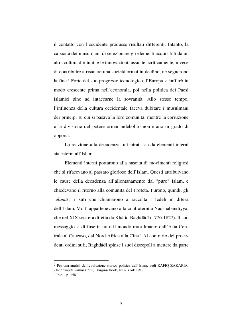 Anteprima della tesi: Din - Dunya - Dawla, Il significato politico dell'Islam tra conformità al modello ideale e potere reale, Pagina 5