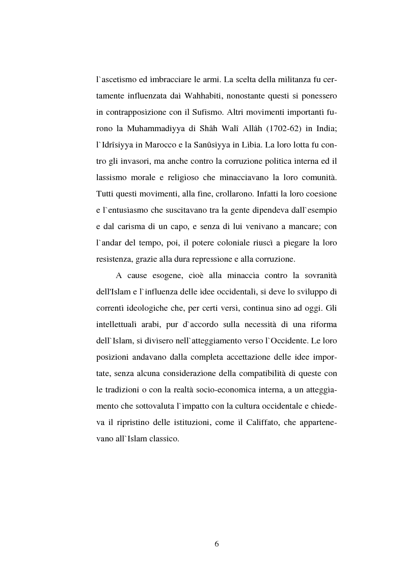 Anteprima della tesi: Din - Dunya - Dawla, Il significato politico dell'Islam tra conformità al modello ideale e potere reale, Pagina 6