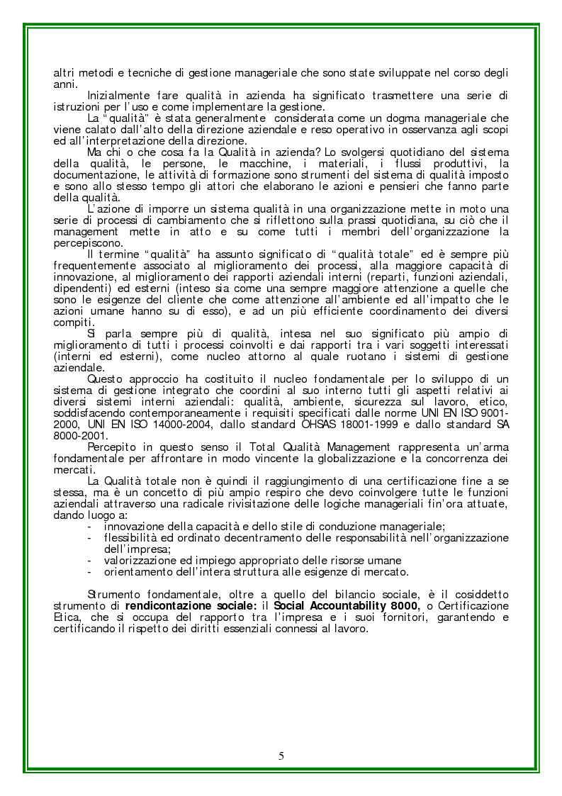 Anteprima della tesi: Responsabilità sociale d'Impresa e Certificazione Etica, Pagina 3