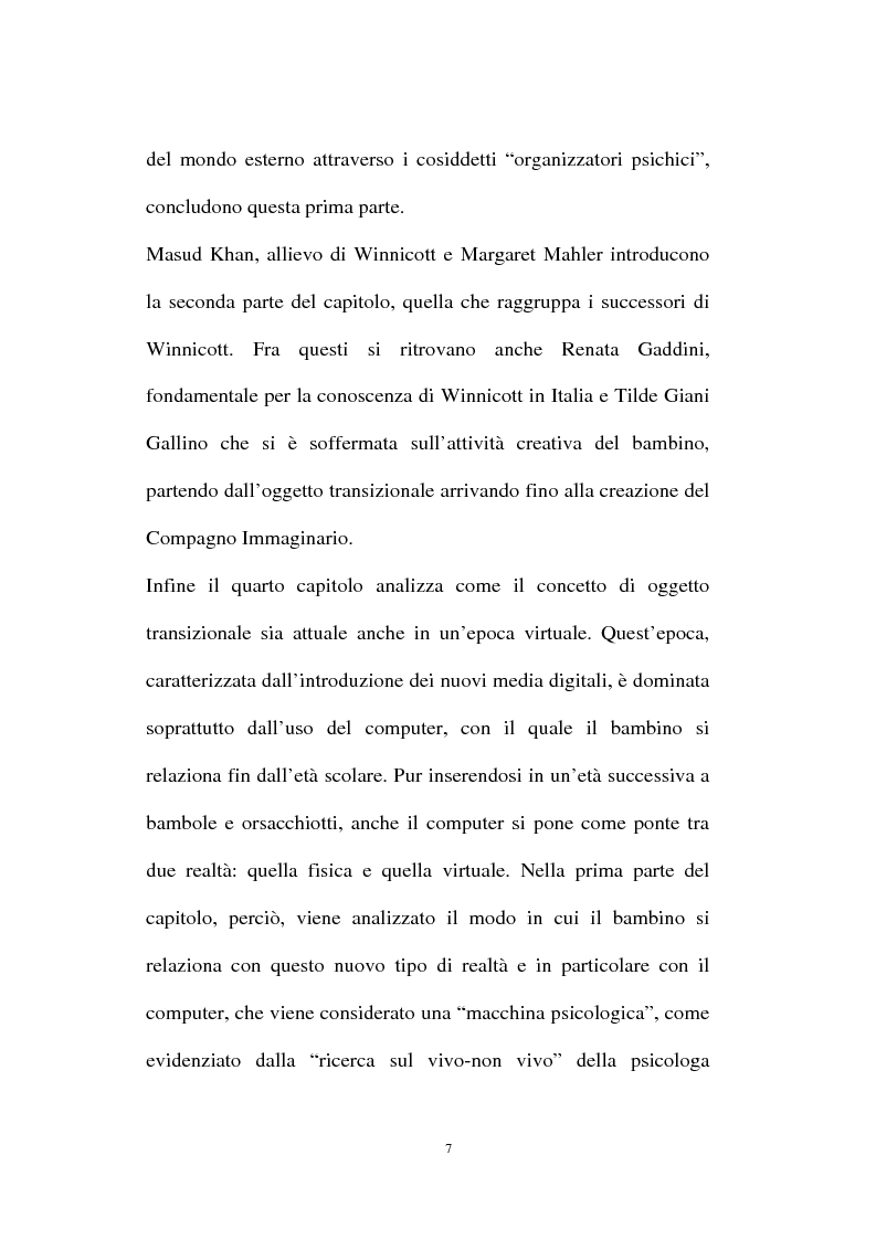 Anteprima della tesi: L'oggetto transizionale nell'epoca virtuale, Pagina 4
