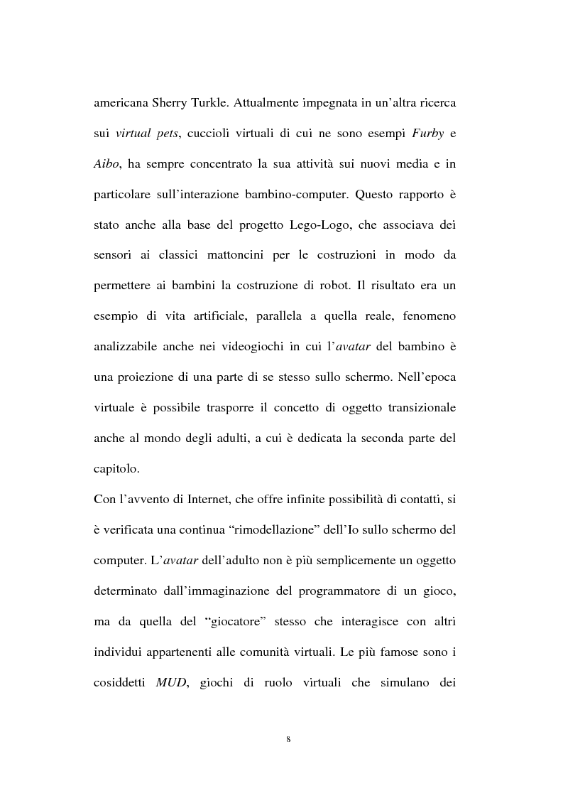 Anteprima della tesi: L'oggetto transizionale nell'epoca virtuale, Pagina 5