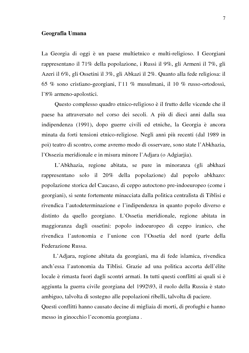 Anteprima della tesi: Dal collasso ad una lenta rinascita. La Georgia dal 1989 al 2000, Pagina 4